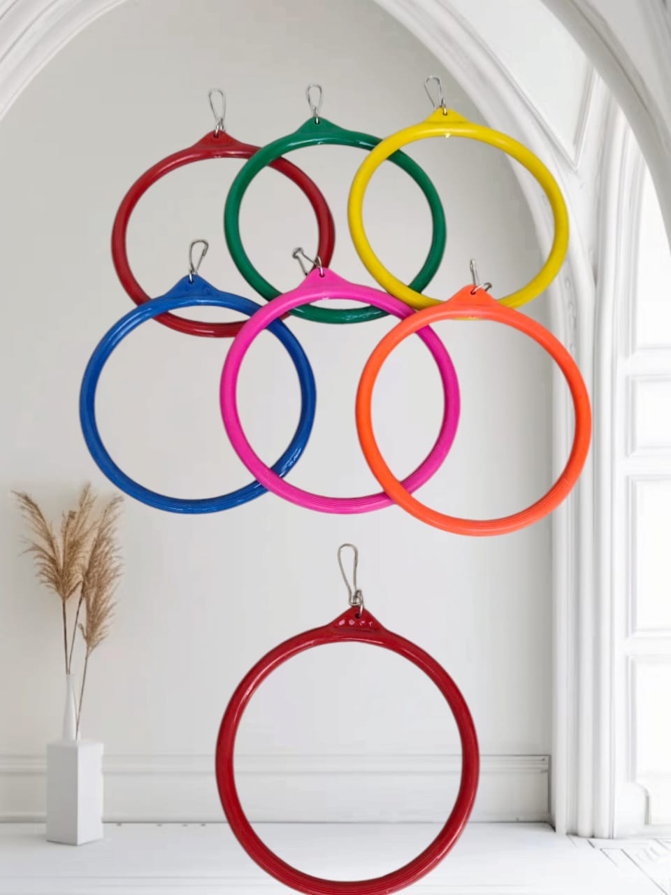 Colorful Plastic Bird Swing Rings